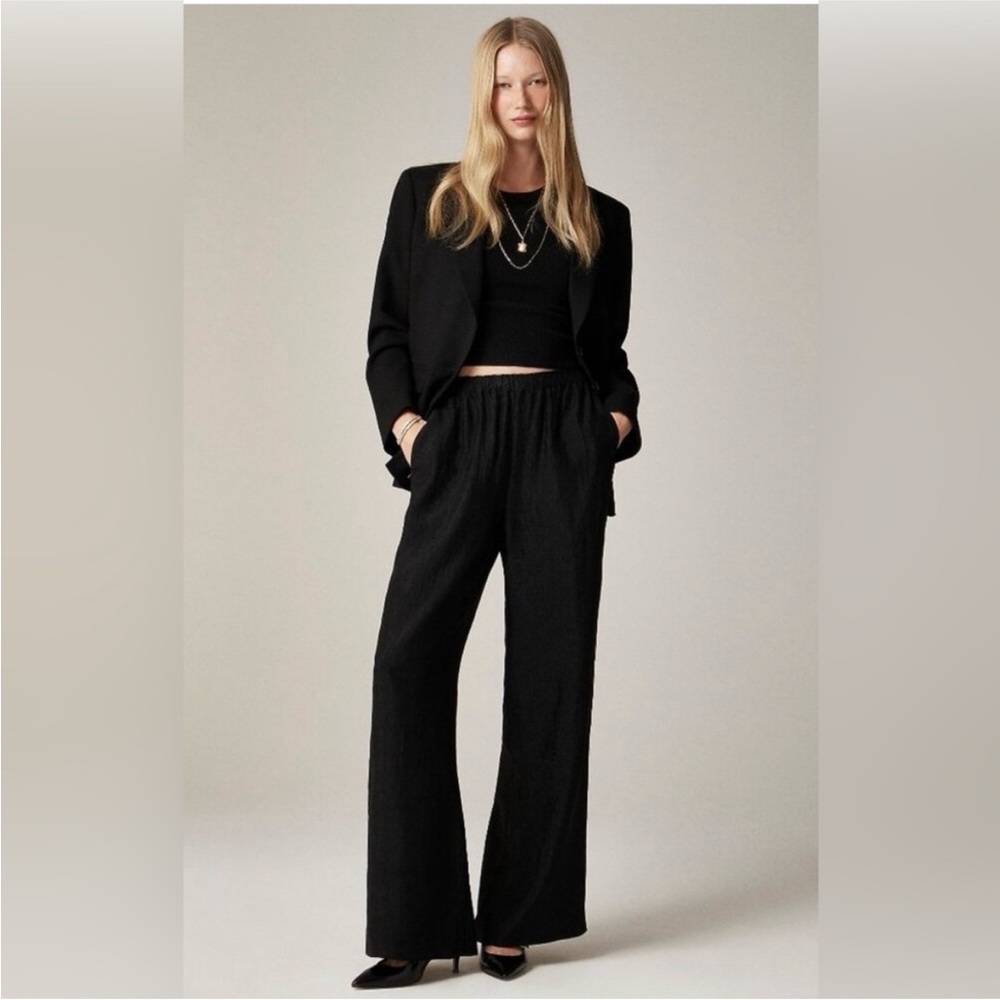 JCREW Stratus Pant Textured Satin - Black